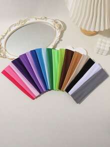 1pc/18pcs Colorful Casual Headbands For Women, Suitable For Daily Life & Sports Gym Hair Band Turban Headband Sweatband, School Stuff, College Fall Winter Hair Accessories For Women For Vacation Outfits Woman Elegant Scarf Women Bandanas - 彩色 - 查看 4
