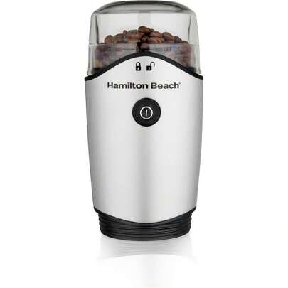 molino de café y especias eléctrico Hamilton Beach para 12 tazas color plateado