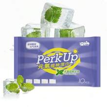 10pcs/Pack Halloween Cooling Wet Wipes, Refreshing Mint Scented Cleansing Wet Tissues, Portable Travel Size Wet Wipes For Daily Use