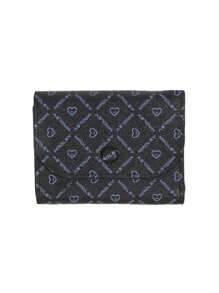 1PC Classic Heart Pattern Women's Short Clutch Wallet, Coin Purse, Zipper Pockets, Button Closure, PU Leather Retro Credit Card Case Bag For Daily Use, Travel, Women's Fashion Accessories