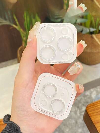CSDZ 1pc Glittering Colorful Camera Lens Film Protector Compatible With Apple , Full Coverage Anti-Scratch Decorative Lens Film, Upgraded Hardness And Adhesion Applicable To Daily Shield, Office, Home Lens Protector Phone Camera Cover Waterproof Shockproof Anti-Fall Anti-Fall Anti-Fingerprint