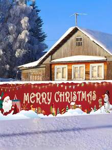 1 pezzo Striscione di Natale alla moda 2025 con 3 dimensioni (Tromba/Media/Grande), motivo di Babbo Natale, pupazzo di neve e bastoncino di zucchero, decorazione per esterni/interni resistente per cortile/giardino/portico/prato, perfetto per forniture per feste di Natale e decorazione estetica per stanza/dormitorio/camera da letto/casa