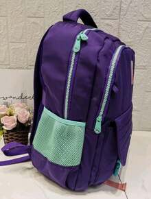 Asaloog BOLSA FEMININA MOCHILA COSTAS ACOLCHOADA CONFORTAVEL DX-2475 - Roxo - Visão 1