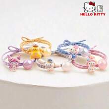 Sanrio 3 peças Sanrio Hello Kitty Faixa de Cabelo Doce, Corda de Cabelo Estilo Ins, Colorido KT Cat Kuromi Canela Cachorro Faixa de Borracha Pequena, Corda de Cabelo para Estudante, Grampo de Cabelo Pequeno com Cabeça de Princesa, Acessório de Cabelo, Adequado para Cabelo Diário, Maquiagem, Decoração de Banheiro, Acessórios para Casa, Presente Feminino, Aniversário, Dia das Mães, Dia das Crianças, Temporada de Formatura, Ação de Graças, Presente de Natal para Amigos e Família de Volta às Aulas