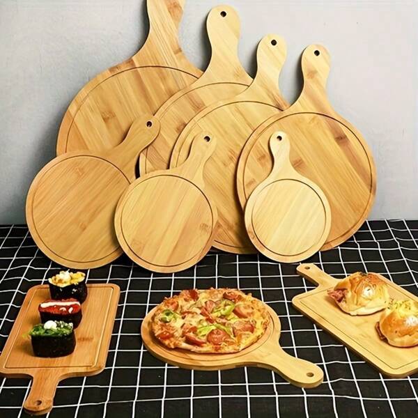 Bamboo Pizza Plates (6 Inch, 8 Inch, 10 Inch), Wooden Chopping Boards, Steak Serving Trays, Bread Display Platter