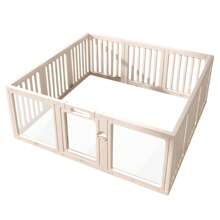 UBRAVOO UBRAVOO Przezroczysty akrylowy kojec, montaż bez użycia narzędzi, panoramiczny ekran prywatności dla niemowląt i małych dzieci, centrum aktywności wewnątrz/na zewnątrz