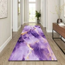 1 pieza Alfombrilla de entrada con patrón de mármol - Antideslizante, Apta para interior/exterior, Absorbente de agua y resistente a la suciedad, Para dormitorio, baño, cocina, entrada - Decoración del hogar lavable, Suave y esponjosa para primavera/verano