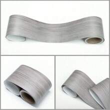 1pc 10cmx5m Self-Adhesive PVC Wallpaper Trim, Thickened Wood Grain Effect,Easy To Cut, With Wall Edge Guard For Living Room Bedroom Corner Decoration Door Frame, Window Sill, Baseboard & Wall Border Film Decorative Trim Sticker