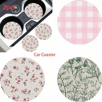 2 piezas Posavasos de coche resistentes y elegantes que se secan rápido y son antideslizantes
