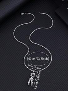 A Retro Gothic Mechanical Club Girl Alloy Pendant Necklace, Suitable For Men And Women To Wear At Gatherings