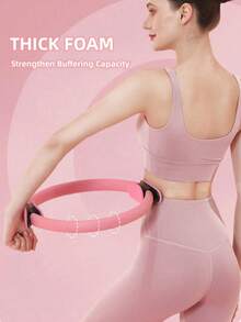 Vòng tập yoga Pilates Magic Yoga Ring Pilates Circle xấp xỉ 14 inch (khoảng 14"), vòng kháng lực Pilates đa năng có tay cầm bằng xốp thoải mái. Dùng để tập đùi, vòng tập yoga định hình đùi, thiết bị tập Pilates tại nhà cho phụ nữ, thiết bị tập thể dục Pilates Circle -, thích hợp cho yoga, thể dục, thể thao, bài tập Pilates. - Nhiều màu - Xem 3