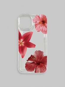 迷人红花设计 - 时尚透明手机壳 - Seekers，逼真百合印花透明手机壳，兼容 ，兼容 和 Galaxy，手机壳，17 Pro Max 手机壳，兼容 和 Galaxy 的保护壳，兼容 13 手机壳，兼容 15 手机壳 - 彩色 - 查看 11