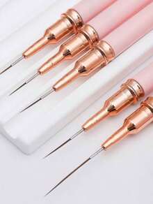5Pcs Nail Liner Brush Set, Painting Drawing Nail Design Brushes, Nail Art Striping Pen Long Lines Tiny Details Fine Drawing Nail Brush For Beginners And Professional Nail Salon