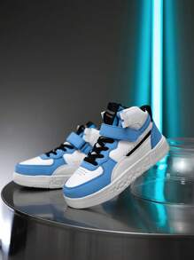1 Paio di scarpe sportive alte per bambini, scarpe da skate nuove e migliorate, scarpe sportive casual, scarpe da corsa, versatili, alla moda e traspiranti, per ragazzi e ragazze
