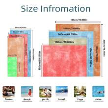 1pc Customizable Oversized Waffle Printed Beach Towel - Soft Polyester, Super Absorbent, Durable, Ideal For Beach, Pool, Camping & Travel, Modern Waffle & Baseball Design, Beach Accessory | Customizable Towel | Absorbent Fabric, Beach Blanket Bathroom Decor Summer Beach Essentials