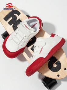 HOBIBEAR 1 双儿童运动鞋，男孩和女孩的赤足鞋，舒适的步行鞋，简约时尚，适合所有季节户外穿着（建议订购大一码） - 紅色 - 查看 5