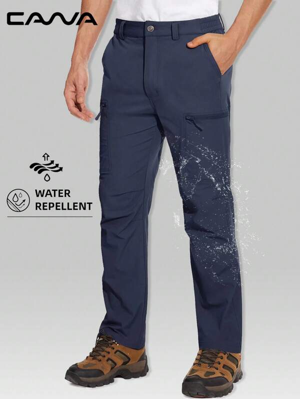 Cavva Calças de caminhada masculinas resistentes à água, à prova de vento, de secagem rápida, resistentes ao desgaste, respiráveis, ripstop, com vários bolsos, para pesca, trabalho, acampamento e viagem