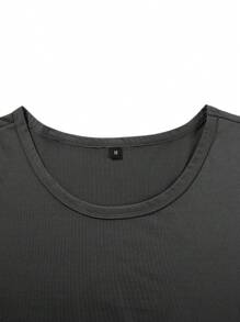 Camiseta de manga corta de cuello redondo con ajuste suelto informal para hombres, de estilo atlético a la moda, para el verano