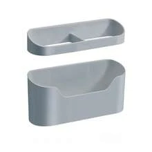 Soporte para paraguas montado en la pared, estilo de sujeción sin clavos, estante de almacenamiento multifuncional para paraguas doméstico, soporte para sombrilla, 1. - Gris - Ver 2