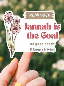 1/3pcs Jannah Is The Goal Stickers - Do Good Deeds & Keep Striving, Stickers For The , Self-Adhesive Decal For Laptops, Water Bottles, Journals, Enhance The Sense Of Happiness, Gifts For Her, Birthday Gifts, Toy Stickers, Muslim Stickers, Islamic Sticker, Motivational Stickers, Goal Sticker, Faith Stickers, Holiday Stickers - Black - View 11