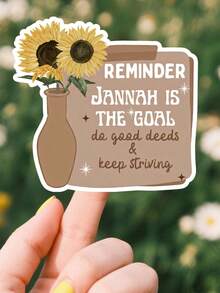 1/3pcs Jannah Is The Goal Stickers - Do Good Deeds & Keep Striving, Stickers For The , Self-Adhesive Decal For Laptops, Water Bottles, Journals, Enhance The Sense Of Happiness, Gifts For Her, Birthday Gifts, Toy Stickers, Muslim Stickers, Islamic Sticker, Motivational Stickers, Goal Sticker, Faith Stickers, Holiday Stickers - Black - View 15