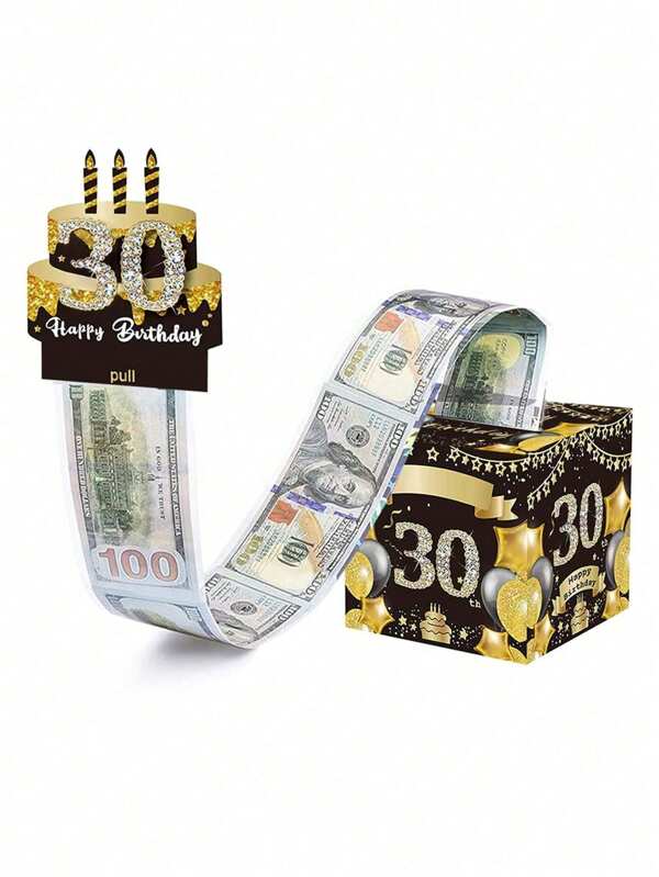 Scatola regalo per denaro per compleanni 16/18/21/30-70 anni, scatole regalo di denaro per compleanni felici con estraibilità, idee regalo di compleanno a sorpresa fai-da-te, per decorazione festa di compleanno