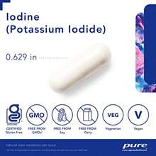 Suplemento de Yodo Puro de Encapsulaciones para apoyar la tiroides y mantener un metabolismo celular saludable con yoduro de potasio premium, 120 cápsulas - como en la foto - Ver 3
