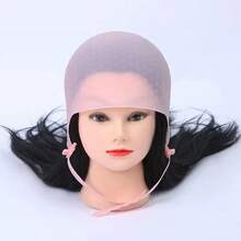 Gorra Para Tinte Mechas Color Blanco Con Gancho - Blanco - Ver 3