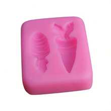 1 件胡萝卜硅胶模具 - 小胡萝卜模具 - 复活节胡萝卜模具 - 树脂模具 - 肥皂模具 - 聚合物模具 - 淺粉色 - 查看 5