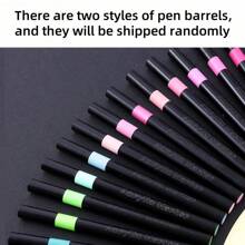 80PCS/60PCS/48PCS/36PCS/24PCS/12PCS Black Box Of Propylene Mark Pen Sets, Drawing Not Soak Paper, Art Collection, Pen To Graffiti Art Of Diy Pens, Colorful Painting Watercolor Art Mark Pen Sets, Waterproof High-Capacity Color Pen, Exquisite Gift To The Student, The Perfect Gifts Of Gifts, Marker Pen,Back To School,School Supplies