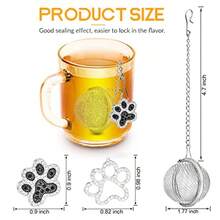 Loose Tea Steeper 2pcs Tea Ball Cute Tea Infuser Tea Diffusers For Loose Tea Black And White Diamond Dog Paw Pendant Tea Leaf Strainer For Loose Tea Gifts For Girls Women Couple7yk9