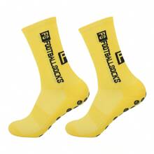 4 Pares de Calcetines de Deporte con Puntos de Silicona Antideslizantes, Adecuados para Fútbol, Correr, Ciclismo, Senderismo