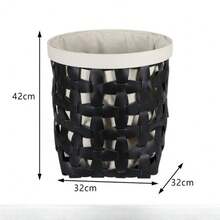 Woven R Laundry Basket Household Toilet Laundry Storage Basket Large Capacity Laundry Basket Multifunctional Storage Basket - Black ultra-high style - View 2