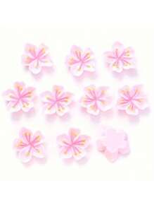10 Stücke neue süße Kirschblüten flache Rückseite Harz Scrapbooking DIY Schmuck Haarspange Handwerk Dekorationsmaterial