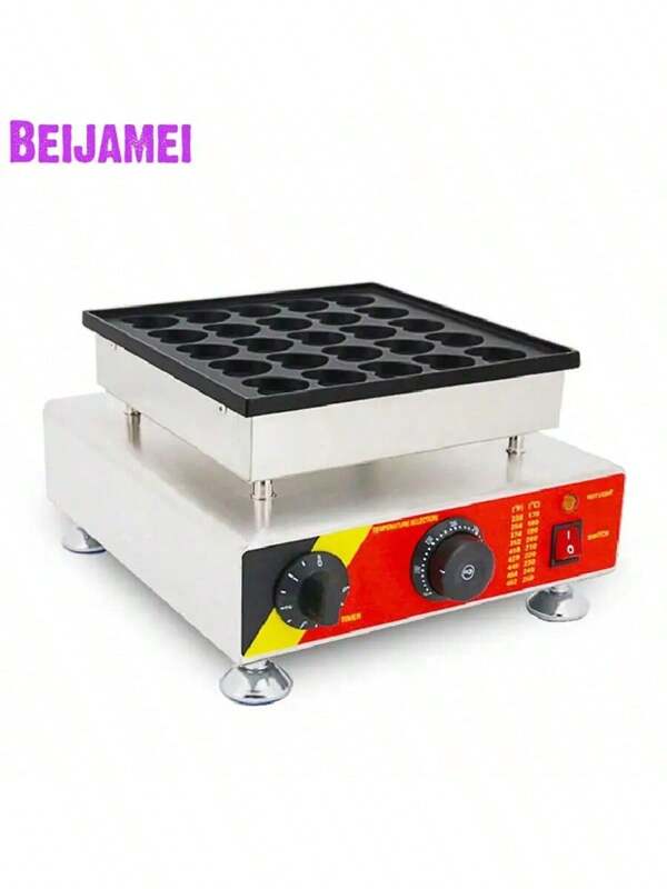 BEIJAMEI BEIJAMEI Macchina per muffin a forma di cuore con 25 fori, macchina elettrica per bruciare il rame, macchina per waffle a forma di cuore