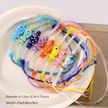 1 Set New Spotted Fish Ceramic Bracelet Suitable For Summer Wear (Ceramic Cracks Are Normal, Not Defective)