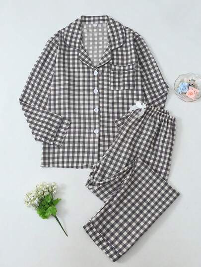 2 pièces Ensemble de pyjama ample pour femmes avec Top à manches longues et pantalon long, vêtements de nuit confortables et décontractés convenant pour la maison, l'extérieur, le printemps/l'été/l'automne/l'hiver