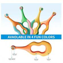 2PCS Kids Toothbrush For Ages 0-3 | Round Soft Bristles With Chewable Handle