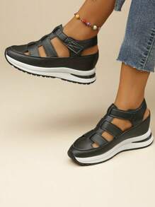 2025 Autumn New Style Women's Hole Shoes Solid Color Versatile Fashion T-Shaped Women's Sandals Wear-Resistant Breathable Non Hollow Women's Sports Sandals Outdoor Beach Travel Women's Wedge Sandals, Sandals That Can Be Worn For Commuting To Work And Students In Class,Women's Rain Boots, Perfect For Office Workers To Wear On Rainy Days. Thick Sole And Platform Heel, With A Significant Heightening Effect.