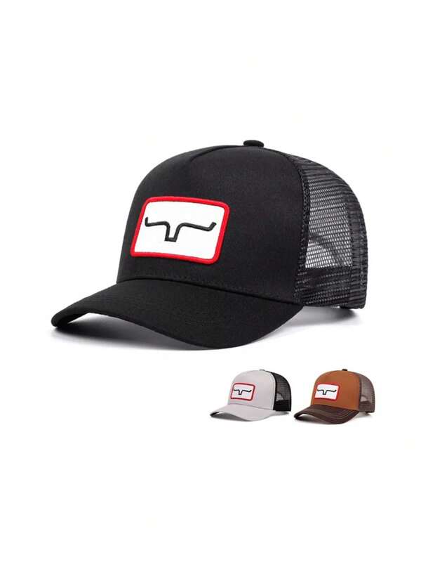 1 pieza Gorra de béisbol con ala tipo "Cabeza de buey" - Estilo ajustable unisex, protección solar ideal para actividades al aire libre, moda para hombres y mujeres, regalo ideal para vacaciones