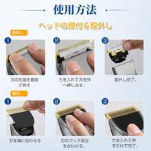 Hair Clipper, Electric Hair Clipper, Hair Cutter, Shaver, Type-C Fast Charging, 10 Attachments, LED Battery Indicator, Quiet, Full Body Wash, R-Shaped Blade Design, 3-Speed Cordless - Xám - Xem 9