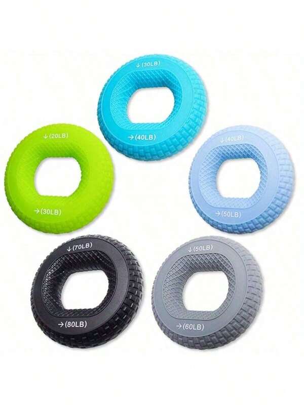 1 pièce Anneau de force en silicone, entraîneur de préhension élastique pour l'exercice de la main des étudiants, la relaxation et l'entraînement de la force, cercle de fitness