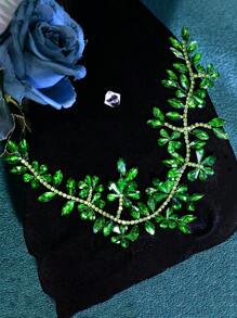 1 Stück eleganter, luxuriöser Kristall-Brautschmuck, modische Tiara-Dekoration für Hochzeitsbräute & Brautjungfern