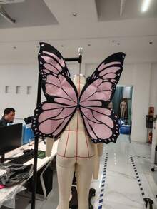 Parent-Child Butterfly Wings Costume, Mom Baby Girls Butterfly  Dress-Up Halloween Clothes - Hồng - Xem 4
