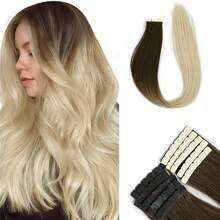 20pcs Tape In Hair Extensions Synthetic Hair 24 Inches 35g/Pack Straight Hair Extensions