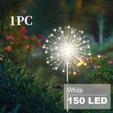 1PC Dandelion Gardening Landscape Outdoor Waterproof Fireworks Light Wedding Decoration Holiday Lawn Light 8 Lighting Modes Household Color, Warm White, White, 60/150/200/240LEDs Multiple Models Available