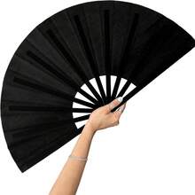13 Inch(Approx. 33.0 Cm) Large Size Handheld Fan, For Flag Spinning, Foldable Hand Fan For Women, Floor Fan, Portable For Outdoor, Wedding, Party, Decoration (1 Piece)