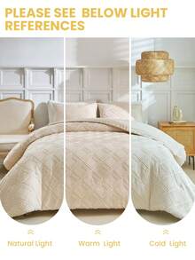 1 件夏季被子/毯子、床上用品、纯色薄被子、现代简约设计、米色空调被、柔软透气的床上用品、舒适亲肤的薄被子、房间装饰、适合单人床、全尺寸床、特大号床、大号床所有尺寸床、适合夏季、卧室宿舍用轻便床罩、家纺、可机洗、完美的节日礼物、返校季、秋季装饰、秋季装饰、房间装饰 - 米色 - 查看 7