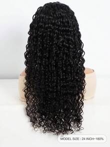QVR QUEEN VIRGIN REMY QVR Deep Wave Lace Front Wigs 100% Human Hair 13x4 Lace Frontal Wigs Pre Plucked Glueless Super Wave Remy Human Hair Lace Closure Wig Natural Black Color 180% Density - SNatural - View 4