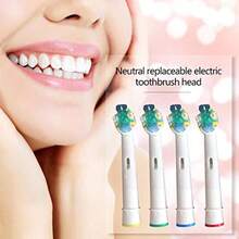 Replacement Brush Heads Compatible With OralB  For Daily Dental Care Featuring Soft  Material In Blue Color With Advanced Floss Action Pack Of 4w10 - 白色 - 查看 6